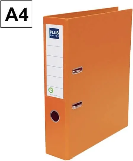 ARCHIVADOR A4 PLUS LOMO 75MM NARANJA