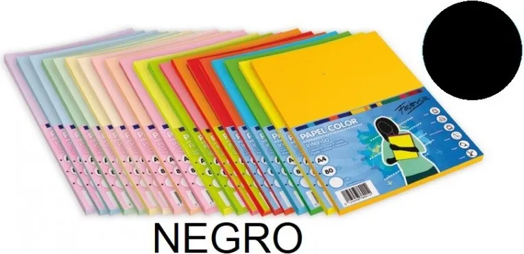 PAPEL A4 80GR NEGRO 100H