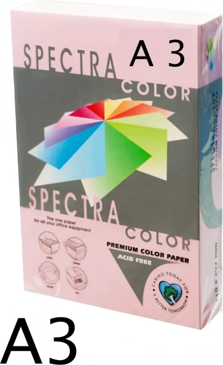 PAPEL A3 SPECTRA ROSA 80GR 500H