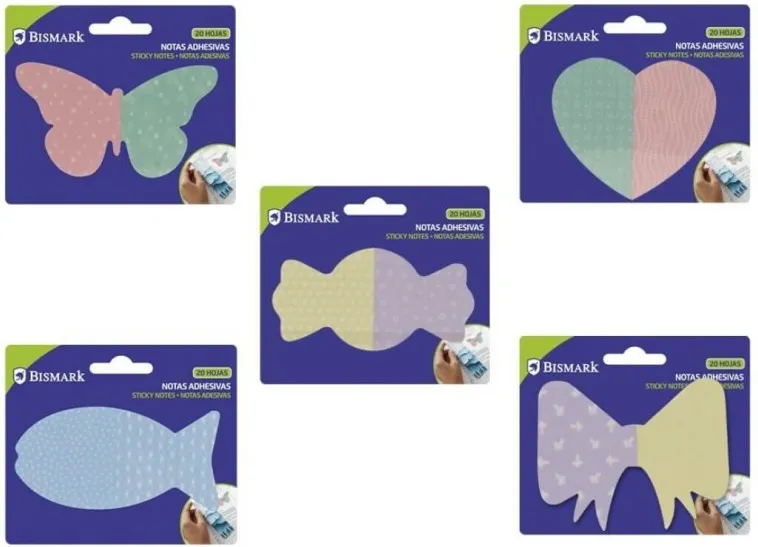 NOTAS TRANSLUCIDAS ADHESIVAS CON FORMAS