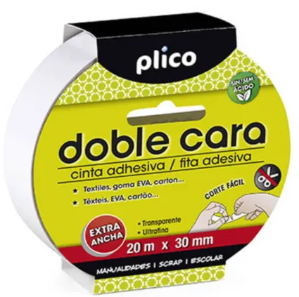 CINTA DOBLE CARA PLICO 20x30 MANUALIDADES