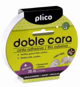 CINTA DOBLE CARA PLICO 20x15 MANUALIDADES