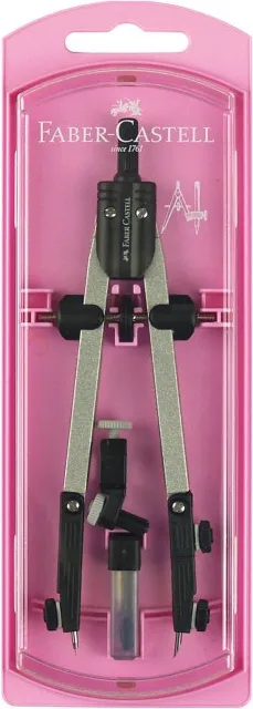 Compás FABER Castell Estuche Rosa Pastel