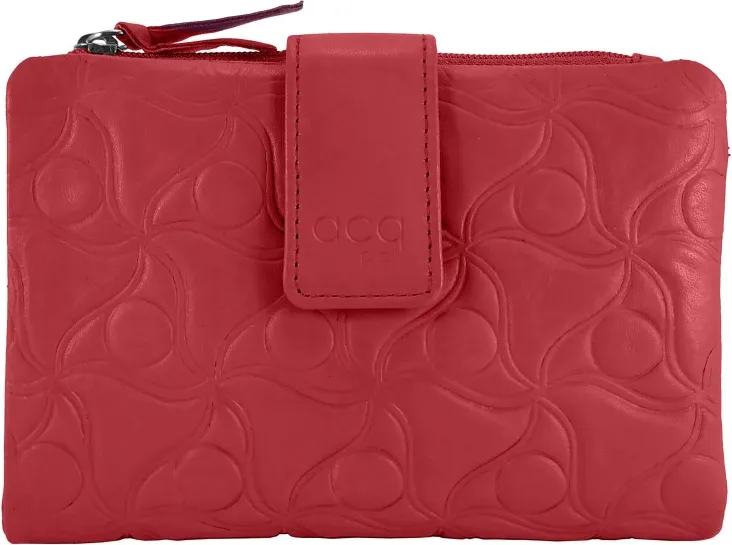 MONEDERO PIEL VENUS 16 ROJO