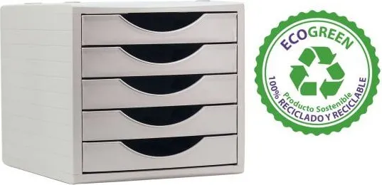 Módulo 5 Cajones Archivotec Gris