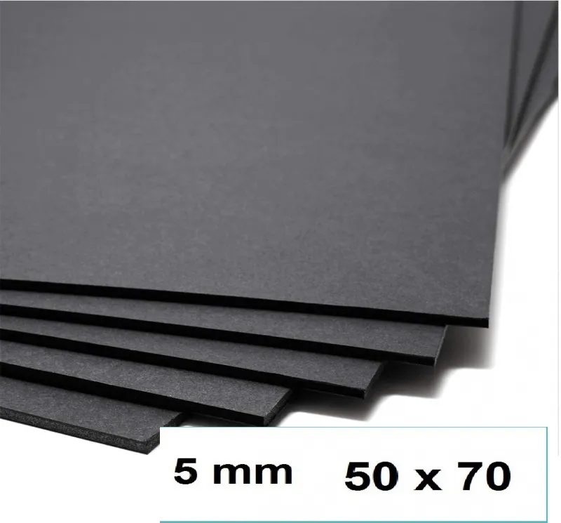 CARTON PLUMA A2 NEGRO 5MM 50x70