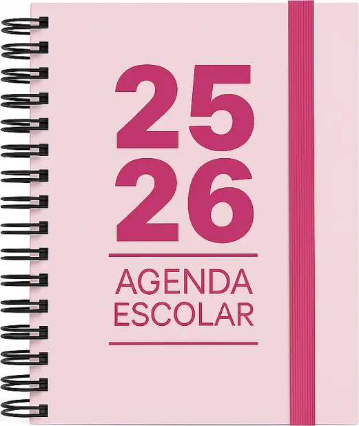 Agenda Escolar Mimbek 25/26 Tdura A5 1DP Rosa Claro