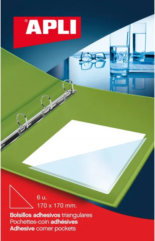 BOLSILLO TRIANGULAR ADHESIVO APLI