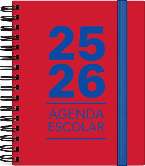 Agenda Escolar Mimbek 25/26 Tdura A5 1DP Roja