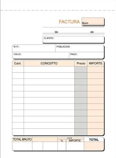 TALONARIO FACTURA OCTAVO DUPLICADO T-68