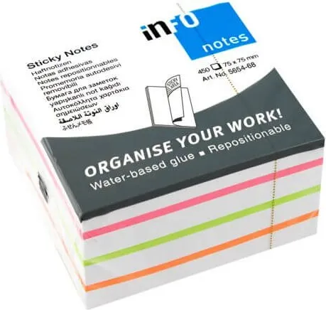 NOTAS ADHESIVAS CUBO 75X75