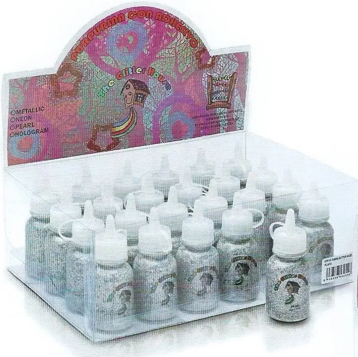 PEGAMENTO GLITTER PLATA