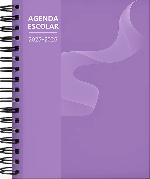 Agenda Escolar Mimbek 25/26 T.polipr. A5 1DP Morado