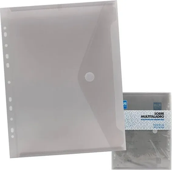 SOBRE VELCRO MULTITALADRO TRANSPARENTE