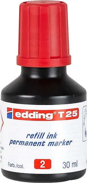 TINTA EDDING FRASCO 30ML ROJO