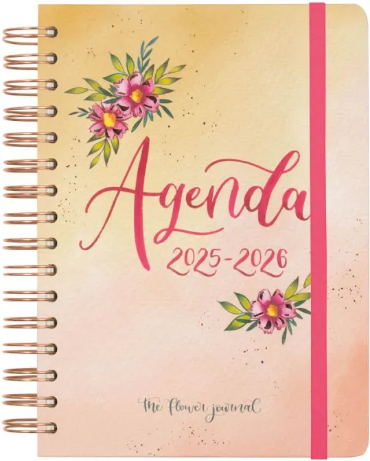 Agenda Finocam Flower Journal E10 1DP Rosa 25-26