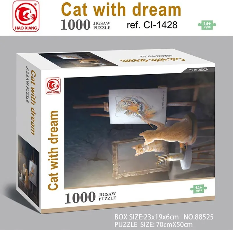 PUZZLE 1000 CAT WITH DREAM