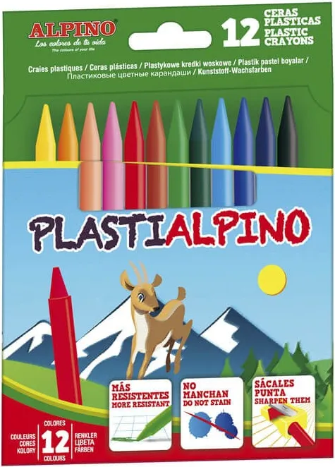 CERAS PLASTIALPINO 12 COLORES