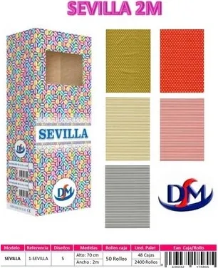 Rollo Papel Regalo Sevilla 0.70 X 2 M