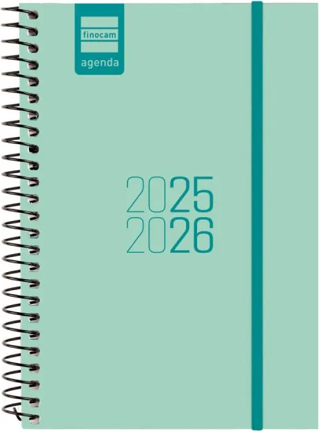 Agenda Finocam Espiral E8 Sv Horiz.turquesa 25-26
