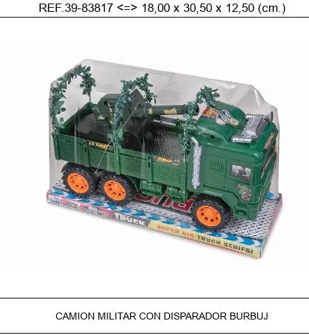 CAMION MILITAR CON DISPARADOR BURBUJA