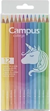 LAPIZ COLORES CAMPUS PASTEL 12 COLORES