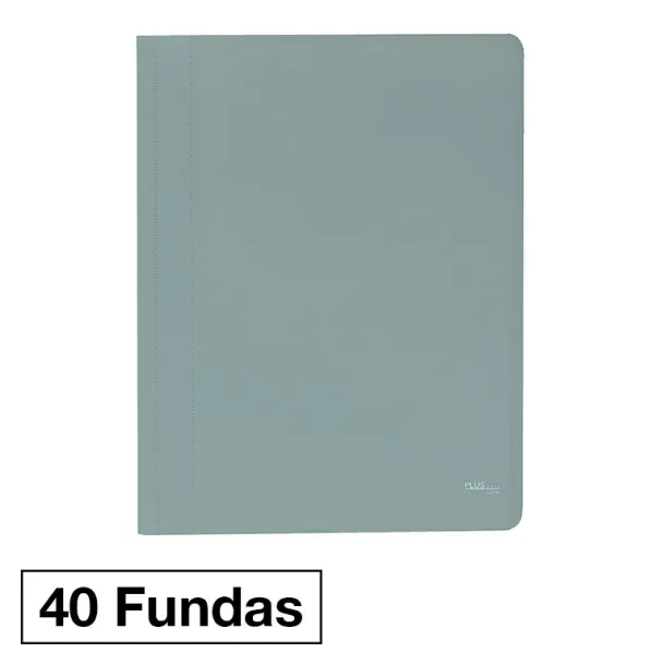 CARPETA FUNDAS PLUS A4 ECO 40F GRIS