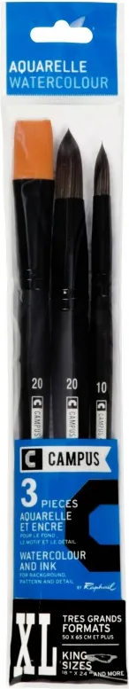 Pinceles Campus Acuarela Blister 3 L