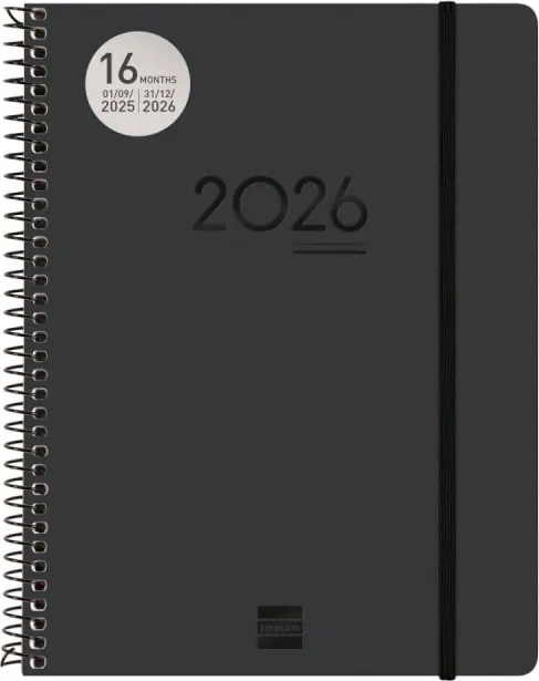 Agenda Finocam Ikon Negro E10 Sv 25-26