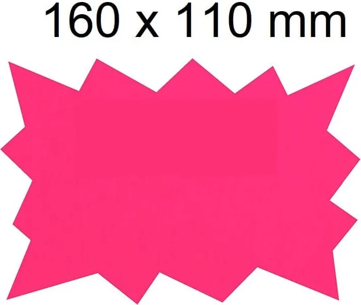 ETIQUETA MARCA PRECIOS 16 X 11cm ROSA