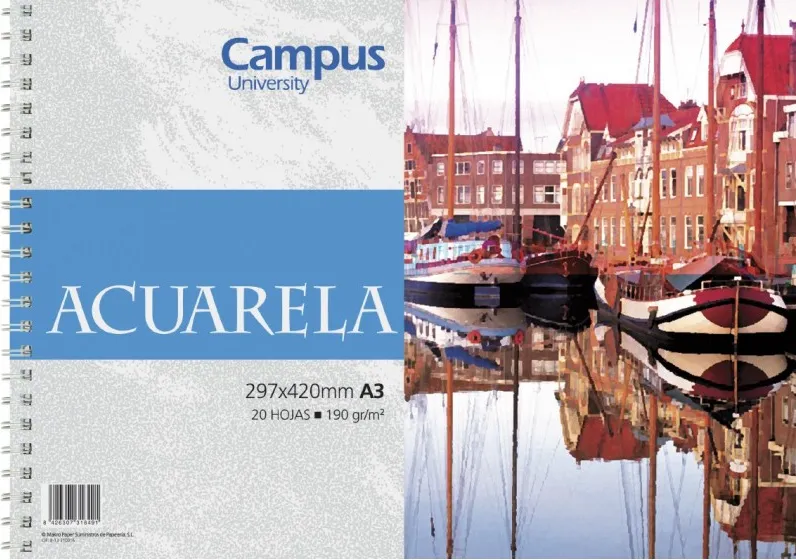 Bloc Acuarela Campus A-3 190G 20H