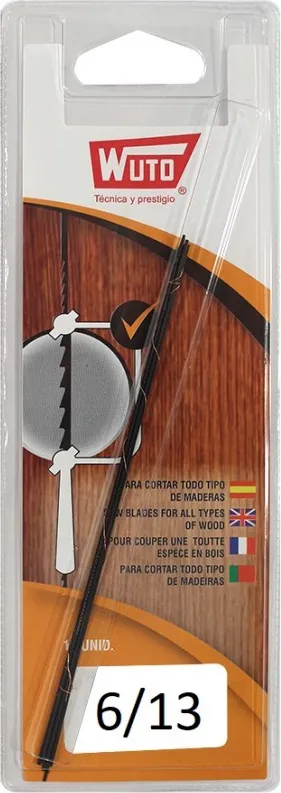 Blister 12 Pelos Segueta Madera 6/13