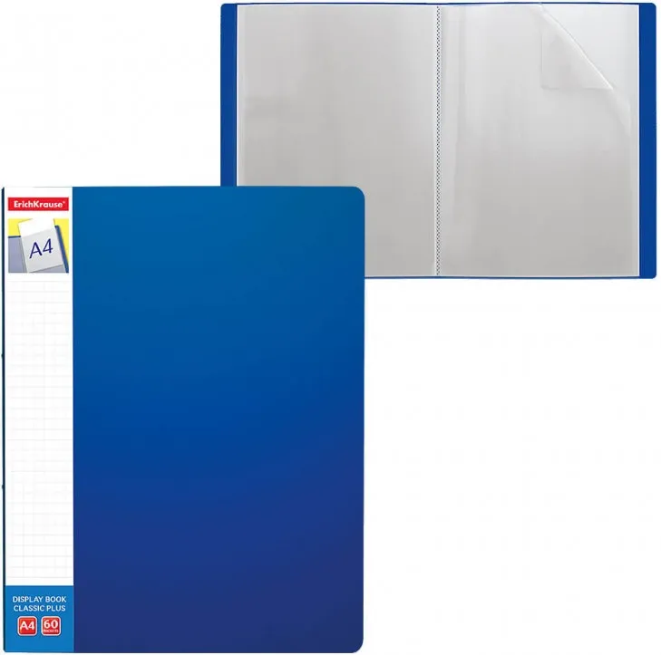 CARPETA 60 FUNDAS A4 AZUL ERICK KRAUSE