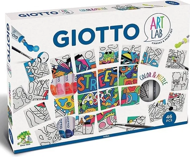 Giotto Art Lab Color & Puzzle Juego Témperas