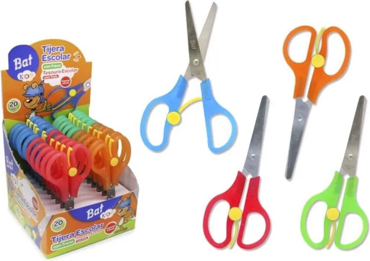 TIJERA ESCOLAR CON FRENO