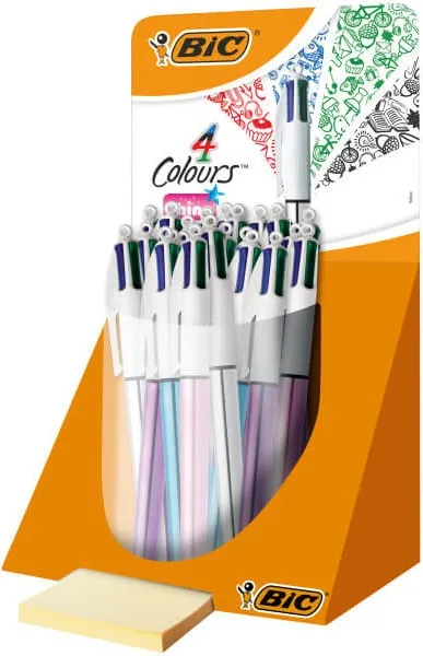 Boligrafo BIC Shine 4 Colores Metalizados