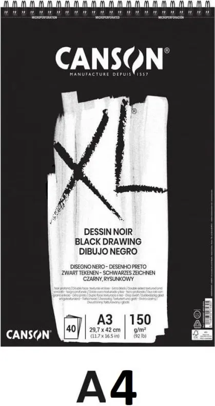 BLOC CANSON XL A4 NOIR