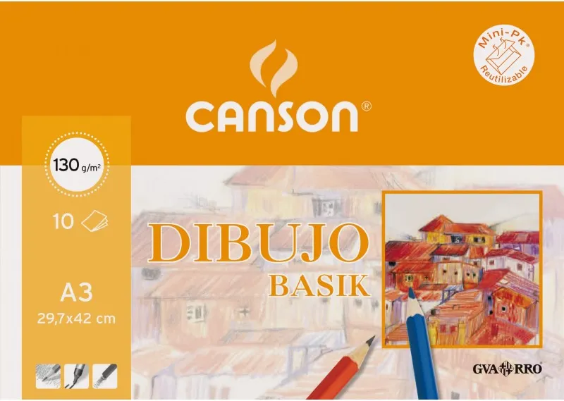 Láminas Dibujo Basik A3 Liso Minipack