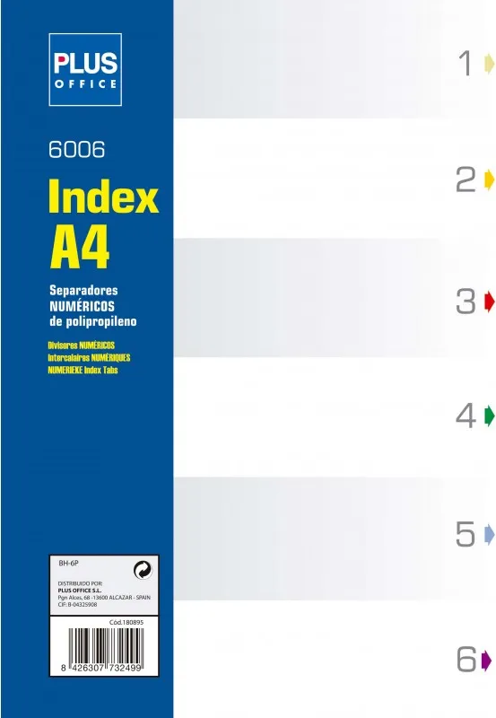 Índice A4 PLUS del 1 Al 6
