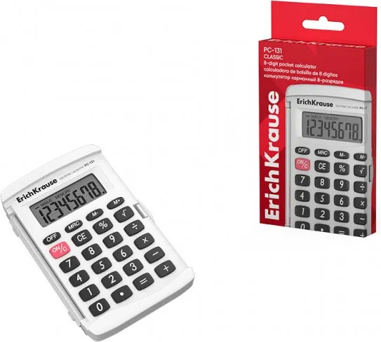 CALCULADORA BOLSILLO 8 DIGITOS ERICH KRAUSE PC-131 BLANCO
