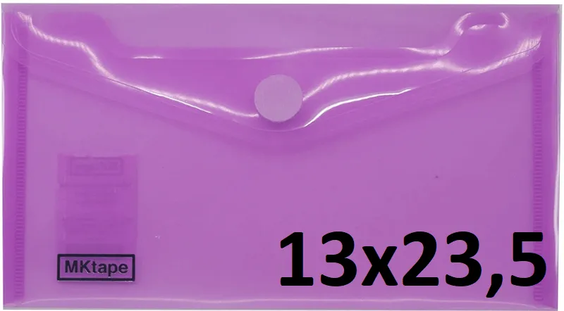 Sobre Velcro Pp Viaje (13X23,5) Lila Pastel