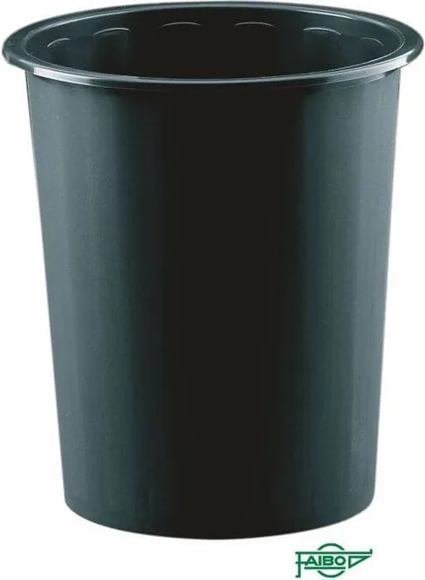 Papelera Plastico Negro Faibo