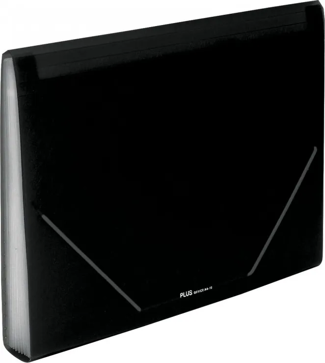 Carpeta clasificadora Plus Office A4 Negra 12 separadores