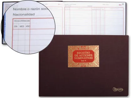 Libro Miquel Rius Nº75 Registro Acciones Nominativas