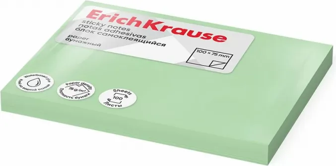 Notas Adhesivas Erich KRAUSE100X75 Verde