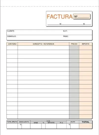 TALONARIO FACTURA CUARTO TRIPLICADO T-65