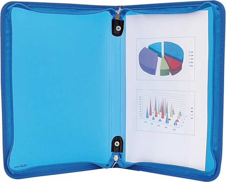 CARPETA CREMALLERA PLUS A4 AZUL