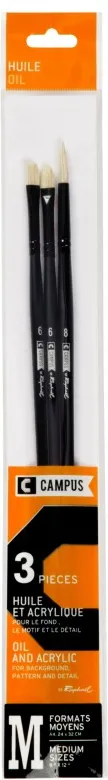 Pinceles Campus Oleo Blister 3 M