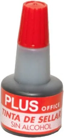 Tinta de Tampón Rojo Plus Office 30cc.