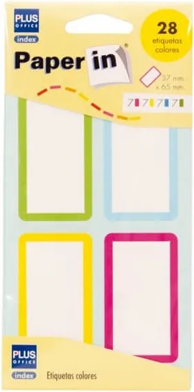 ETIQUETAS MAKRO LIBROS COLOR 37X65mm